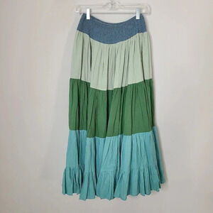 New! Easel Colorblock Maxi Peasant Skirt S